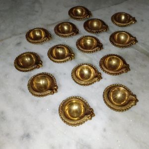 Brass Dhan Kuber Diya (Pack Of 14)