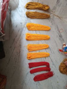 Set of 2 Colorful Silk Macrame Craft Bundle