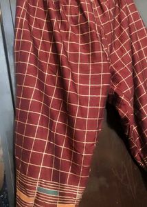 Burdundy Plazo Suit With Dupatta 42 Bust