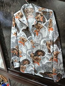 Vintage Floral Print Long Sleeve Shirt