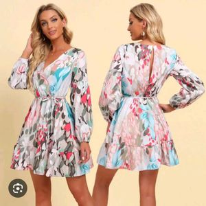 Multicolored Short Dress