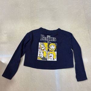 The Beatles Cropped Long Sleeve