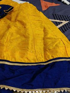 Yellow &amp; Blue Lehenga Set