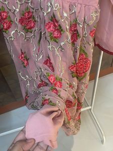 Elegant Pink Floral Kurta