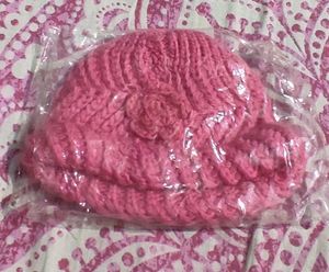 Handmade Knitted Pink Beanie