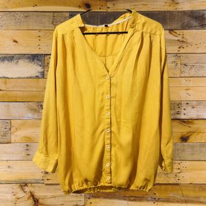 Yellow Roll Sleeve Shirt