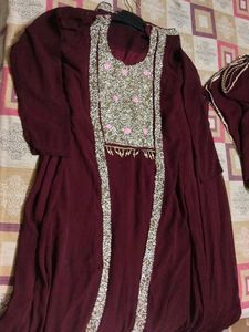 Elegant Maroon skirt dress