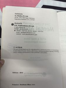 Mental Ability NTSE Book