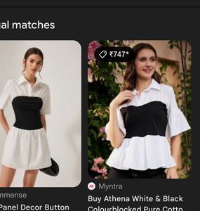 Chic Black &amp; White Corset Top