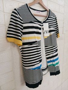 Striped V-Neck Tee