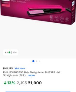 Philips Straightener 2000 - Pink