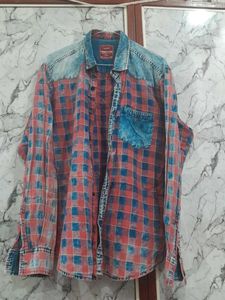 Checkered Denim Shirt
