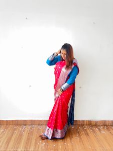 Red Ethnic ready to wear saree