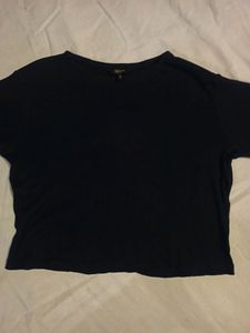 Roadster Women&#39;s Korean Black Crop Top