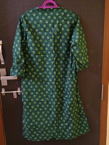 Green Printed Kurta