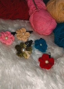 Flower Hair Clips - 5 Pack