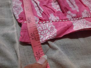 Pink &amp; White Printed Casual Pants