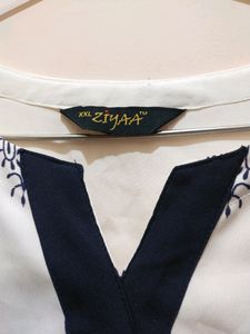 White Colour Rayon Kurti .Full Sleev