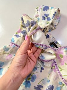 Floral Embroidered Summer Sheer Top