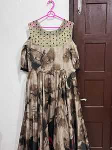 Cold Shoulder Print Dress