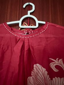 Red Floral Kurta