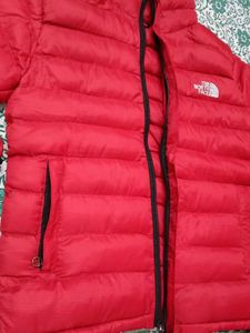 Red North Face Puffer Jacket