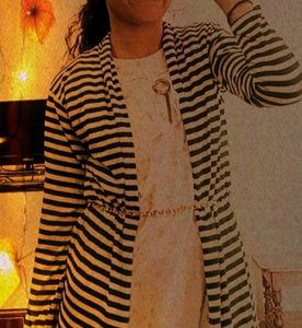 Long Stripped Shrug
