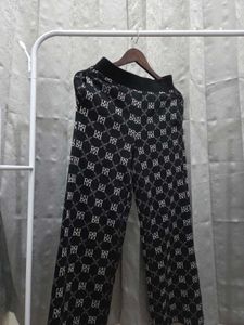 Patterned Black Pants