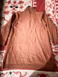 Red Knit Sweater with Detail