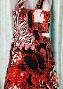 Patterned Midi Dress