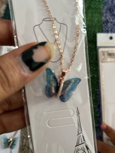 Rose Gold Stainless Steel Necklace Set