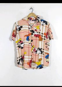 Mango Mickey Print Shirt