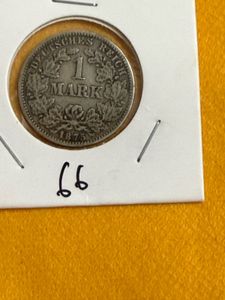 1 Mark Germany Silver Coin Rare 1875