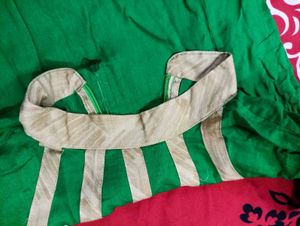 A-line Green Kurta Set