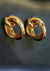 knot gold earrings