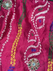 Bandhej Pink Saree