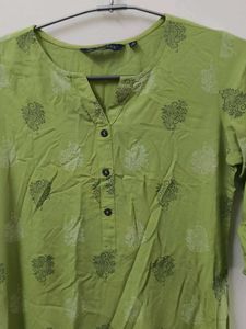 Green Printed Kurta
