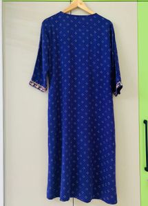 Royal Blue Kurta Set With Leggings