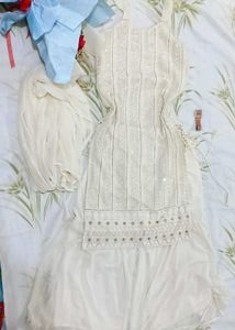 Cream/White Indian Dress