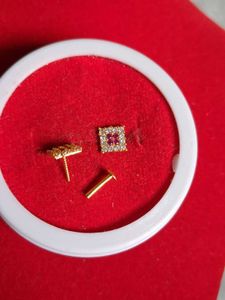 Square Stud Earrings Gold