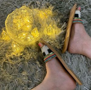 Handcrafted Ikat Print Ethnic Slide Sandals