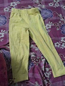 Yellow Heart Frock With Leggings.