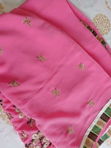 Women&#39;s Georgette Embroidery Saree