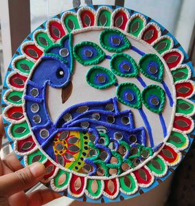 Lippan Art Peacock Mirror Wall Decor