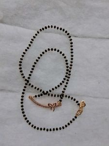 Bow Accent Mangalsutra Necklace