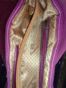 Maroon Floral Handbag