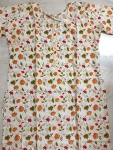 Floral Print Kurta