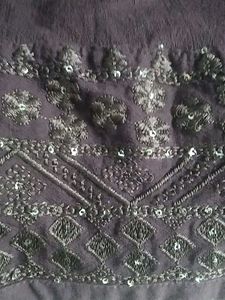 Brown Embellished Leggings