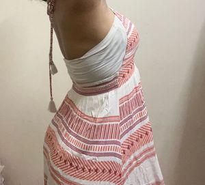 Striped Backless Dress