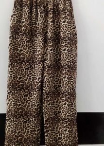 Leopard Print Wide Leg Pants